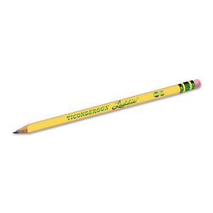 Dixon DIX 13304 Ticonderoga Laddie Pencil With Eraser - 2 Lead - Yello