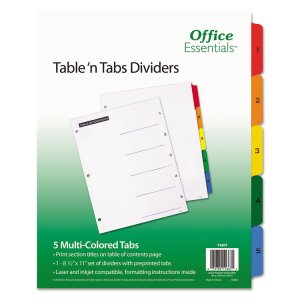 Avery AVE 11679 Averyreg; Table 'n Tab Monthly Divider Set - 12 X Divi