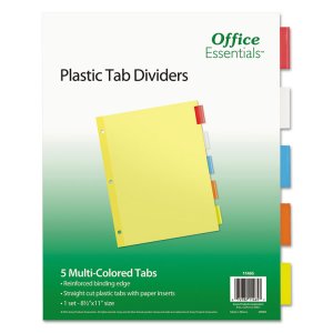 Avery AVE 11465 Averyreg; Office Essentials Insertable Dividers - 5 X 