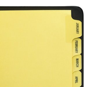 Avery AVE 11308 Averyreg; Laminated Dividers - Gold Reinforced - 31 X 