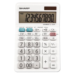 Sharp EL-330WB El-330wb 10 Digit Professional Desktop Calculator - Ext