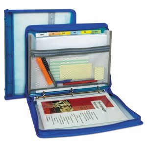 C-line CLI 48115 Expanding File Zippered Binder - Letter - 8 12 X 11 S