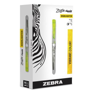 Zebra 77050 Hilighter,z-hl,liquid,yl