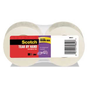 3m MMM 38422 Scotch Tear-by-hand Mailing Packaging Tape - 50 Yd Length