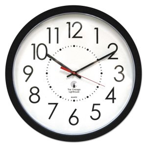 Chicago ILC 67801103 Chicago Lighthouse 14.5 Black Electric Wall Clock