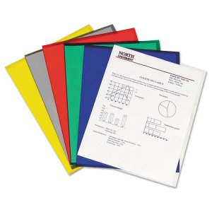 C-line CLI 62130 Poly Project Folders - Assorted Colors, Reduced Glare