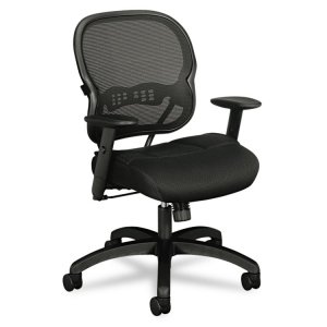 Hon BSX VL712MM10 Hon Wave Mesh Mid-back Chair - Black Fabric Seat - B