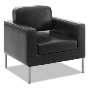 Hon BSX VL887SB11 Hon Corral Club Chair - Black Softhread Leather Seat