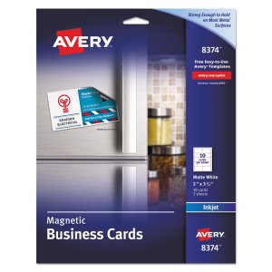 Avery 08374 Card,magnetic Bus 3sh,wht