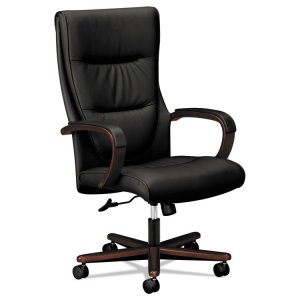 Hon BSX VL844NSB11 Hon Topflight Executive High-back Chair - Black Lea