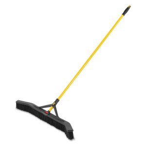 Rubbermaid 2018729 Broom,18,push To Ctr,bk