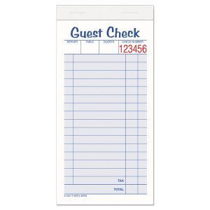 Tops 104-50SW Check,guest,2-pt Crnls,wh