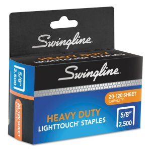 Acco S7090009E Swingline Lighttouch Heavy-duty Staples - 100 Per Strip