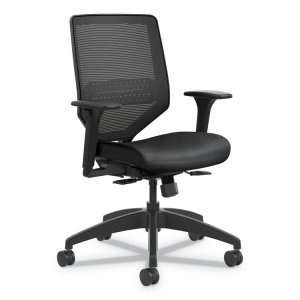 Hon HON SVM1ALC10TK Hon Solve Task Chair, Knit Mesh Back - Black Seat 