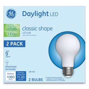 Ge 31181 Bulb,led,day,10w,a21,2pk