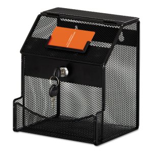 Safco 4238BL Box,collection,mesh,bk