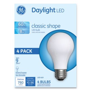 Ge 99192 Bulb,led,day,8w,a19,4pk