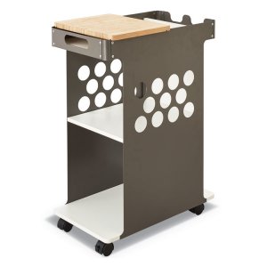 Safco SAF 5209WH Safco Mini Rolling Storage Cart - 2 Shelf - 4 Casters