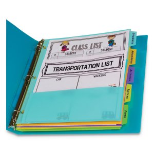 C-line CLI 07650 Bright Multi-pocket 5-tab Index Dividers - 5 Write-on