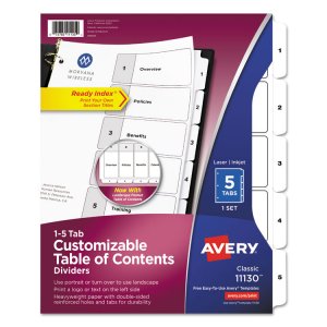 Avery AVE 11132 Averyreg; Ready Index Classic Tab Binder Dividers - 8 