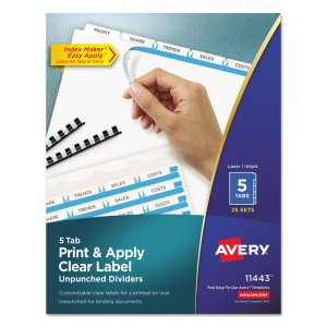 Avery AVE 11444 Averyreg; Print  Apply Label Unpunched Dividers - Inde