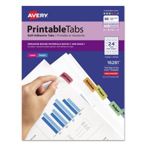 Avery AVE 16283 Averyreg; Printable Repositionable Tabs - 80 Tab(s)1.7