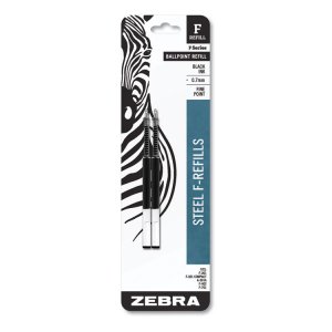 Zebra 85412 Refill,f,bpt,med,bk,2pk