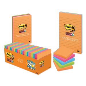 3m MMM 65424SSAUCP Post-itreg; Super Sticky Notes Cabinet Pack - Rio D