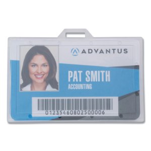 Advantus AVT 97099 Advantus Clear Id Card Holders - Support 3.38 X 2.1