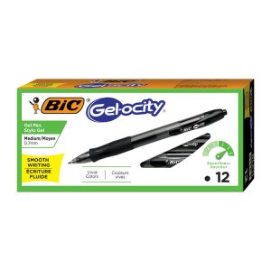 Bic BIC RLC11BE Gel Retractable Pens - Medium Pen Point - 0.7 Mm Pen P