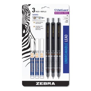 Zebra 10613 Pencil,delguard,.05mm,bk