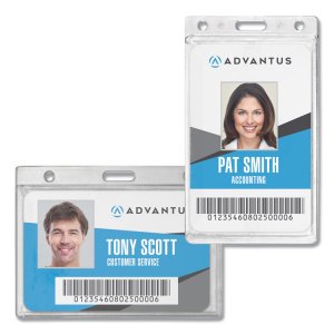 Advantus AVT 76076 Advantus Frosted Vertical Rigid Id Holder - Support