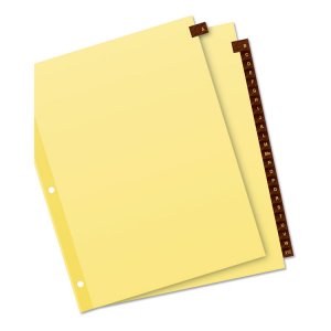 Avery AVE 11323 Averyreg; Preprinted Tab Dividers - Clear Reinforced E