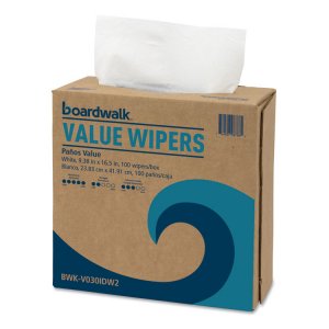 Boardwalk BWK-V030IDW2 Wipes,drc,9.38x16.5,wh