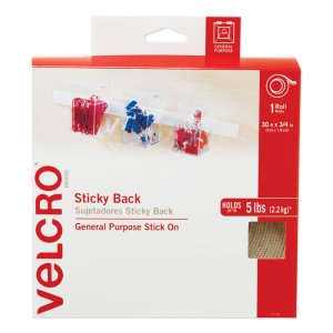 Velcro 90069 Strip,dot,stk-bck,15pk,bk