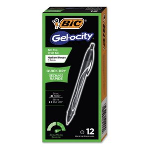 Bic BIC RGLCGA11PPL Gel-ocity 0.7mm Quick Dry Gel Pen - Medium Pen Poi