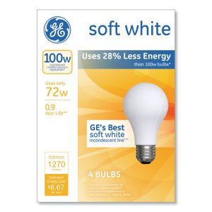 Ge 66247 Bulb,halgn,a19,60w,eq,4pk