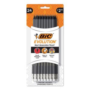 Bic PGEBP241 Pencil,evolution,24pk,gy