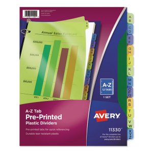 Avery AVE 11331 Averyreg; Preprinted Monthly Tabs Plastic Dividers - 1