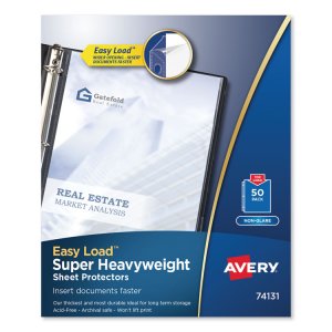 Avery AVE 74401 Averyreg; Non-glare Heavyweight Sheet Protectors - For