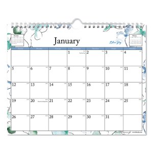 Blue BLS101593 Calendar,wl,lndy,11x8.75