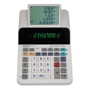 Sharp EL1501 El-1501 12-digit Printing Calculator - Lcd Display, Compa