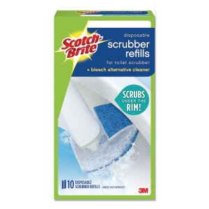 3m MMM 558RF4 Scotch-brite Disposable Toilet Scrubbers Refills - 10  B