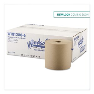 Windsoft WIN1280 Towel,roll,800',1ply,br