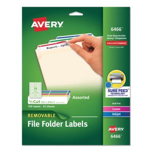 Avery AVE 8425 Averyreg; Extra-large Trueblock Filing Labels - Removab