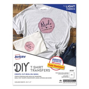 Avery AVE 8938 Averyreg; Inkjet Iron-on Transfer Paper - White - Lette