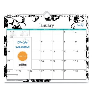 Blue 100028 Calendar,wall,11x8.75,bk