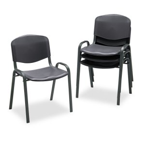 Safco SAF 4185BU Safco Contour Stack Chairs - Blue Polypropylene Seat 