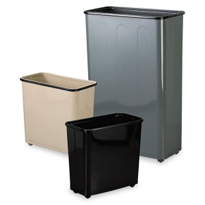 Rubbermaid FGWB30RGR Wastebasket,steel,15h,gy