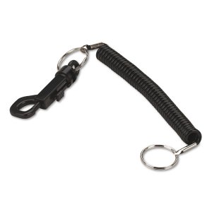 Iconex 4992 Chain, Coil Key 2 Clip,bk